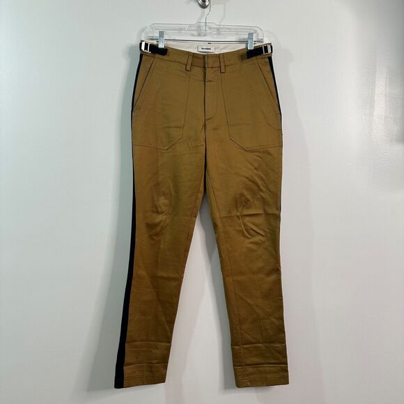 Tim Coppens Mens Straight Leg Trousers Pants Size S Preppy Brown Pockets Casual - Picture 1 of 12